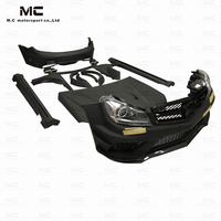 Kits de carrosserie semi-carbone Black Series Wide Body pour Mercedes Benz Classe C W204 C63 AMG Pare-chocs avant Pare-chocs arrière
