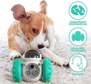 Nouveau Style drôle chien traiter Puzzle jouets interactif chargeur lent Robot roue distributeur de nourriture durable petit plastique jouets pour animaux de compagnie chats - Product Image 5