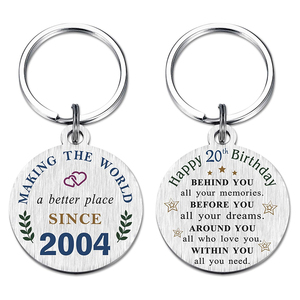 Figlia per mamma padre portachiavi regalo io sarò sempre il tuo portachiavi bambina miglior papà regalo di compleanno mamma figlia portachiavi - Product Image 2