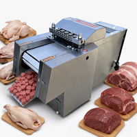Nouvelle machine industrielle automatique en acier inoxydable pour couper en dés les poissons, le bœuf, le porc, les poulets entiers et la viande, avec réglage de la taille des dés