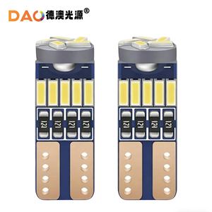 Dao T10 <b>Led</b> <b>Bulb</b> 4014 15smd Canbus 6000K <b>12V</b> For Car Side Marker Light Upgrade - Product Image 1
