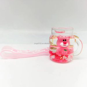 Chất lỏng Móc Chìa Khóa với gấu Floater <span class=keywords><strong>PVC</strong></span> Móc Chìa Khóa cup acrylic nhựa móc chìa khóa OEM sản xuất - Product Image 3