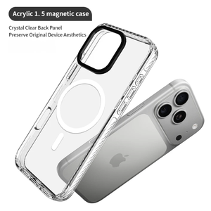 Funda Magnética para Teléfono al por Mayor, Ultrafina de 1.5mm, Transparente para <span class=keywords><strong>iPhone</strong></span> <span class=keywords><strong>14</strong></span> 15 16 17 <span class=keywords><strong>Pro</strong></span> <span class=keywords><strong>Max</strong></span>, Compatible con Carga Inalámbrica - Product Image 5