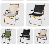Chaise de camping moderne d'extérieur avec accoudoirs et dossier pliables, cadre en alliage d'aluminium - Légère pour la randonnée, la plage, la pêche, les pique-niques