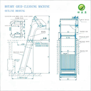 Roterende roosterreinigingsmachine van roestvrij staal 304 voor afvalwaterzuivering met pomp & motor, 1 jaar garantie - Product Image 5