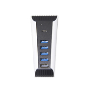 Hub USB 4-en-1 pour console PS5 Slim, adaptateur répartiteur USB-C pour PS5 Slim Digital et Drive, accessoires de jeu