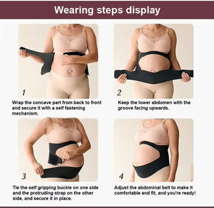 AOFIT Bande de soutien abdominal et dorsal respirante et réglable avec logo personnalisé pour femmes enceintes - Product Image 3