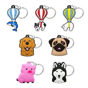 wholesale promotional items with logo custom 3D pvc rubber key chains