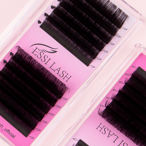 ESSI LASH Bandejas de Extensiones de Pestañas de Terciopelo Negro Mate Oscuro al por Mayor, Suministros de Bandejas de Pestañas de Terciopelo con Curvatura Personalizada - Product Image 4