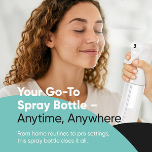 Bouteille de pulvérisation pour cheveux avec logo personnalisé, brumisateur d'eau ultra-fin continu pour coiffure, nettoyage, pulvérisation des plantes, soin de la peau - Product Image 5