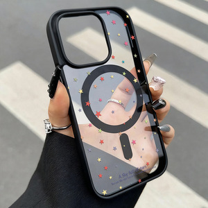 Funda para iPhone 17 Pro Max, Acrílico Magnético Mate, Diseño de Estrellas Pequeñas en Pantalla Completa, Orificio Grande, Antigolpes - Product Image 4