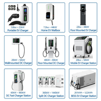 Station de recharge mobile CCS/GBT/NACS/CHAdeMO 20kw/30kw/40kw Chargeur rapide DC pour véhicules électriques