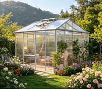 Serre tunnel en plastique PE 300x300x200 professionnelle de Chine, écologique, pour jardin, avec structure métallique traitée sous pression