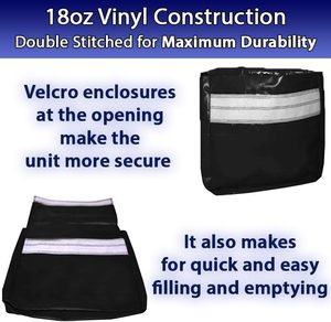 Thêm bền mạnh mẽ Vinyl túi cát | Màu Xanh <span class=keywords><strong>PVC</strong></span> | 21 "x 21" | Giữ lên đến 50 pounds - Product Image 6