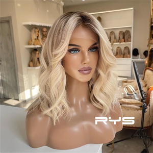 Perruque Lace Front <span class=keywords><strong>Balayage</strong></span> Perruques <span class=keywords><strong>Cheveux</strong></span> Bruts 13x4 Hd Lace Front Perruque Médicale Perruque Blonde Attachée à la Main Européenne Lisse Long <span class=keywords><strong>Balayage</strong></span> - Product Image 1