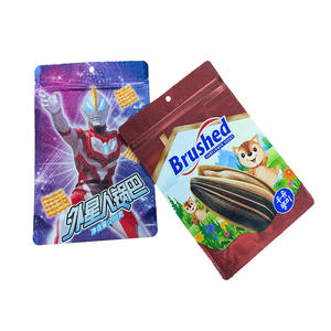 Sacs à collation à fond plat personnalisables, sacs refermables pour biscuits, sacs à fermeture éclair pour l'emballage des noix et des graines - Product Image 3