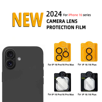Protection d'objectif d'appareil photo pour iPhone 16 Plus Pro Max, en verre trempé HD, compatible avec les coques, protection d'écran de caméra arrière