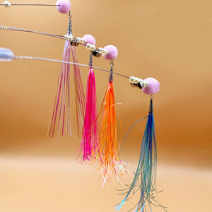 Nouveau jouet pour chat du fabricant, coloré, en papier froissé, avec pompon, plume et clochette, résistant aux morsures, outil d'entraînement pour chat, pour animaux de compagnie - Product Image 4