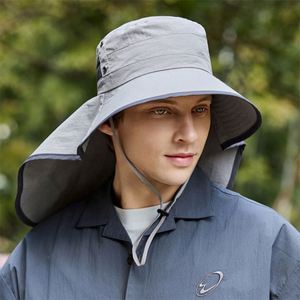 Men's Summer Anti-Ultraviolet Sun <b>Hat</b> Windproof Outdoor Mountaineering Fishing <b>Hat</b> - Product Image 4