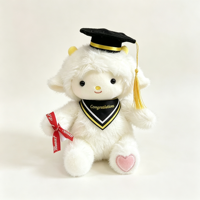 Peluche Mouton de Remise de Diplôme avec Toque de Baccalauréat, Adorable Peluche Agneau, Cadeau Souvenir de Remise de Diplôme OEM