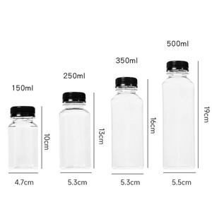 Commercio all'ingrosso PET trasparente trasparente 150ml/250ml/350ml/500ml <span class=keywords><strong>acqua</strong></span> bevanda succo di <span class=keywords><strong>acqua</strong></span> bevanda bottiglia di <span class=keywords><strong>acqua</strong></span> vuota di plastica - Product Image 1