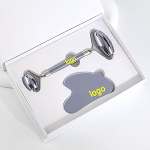 Ensemble de planches Gua Sha et rouleaux de jade en térahertz personnalisés en gros – Masseur facial en pierre de térahertz naturelle pour lifting du <span class=keywords><strong>visage</strong></span> et soins de la peau - Product Image 2