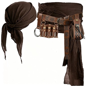 Capa Medieval de Cuero Sintético, Accesorios de Disfraces Renacentistas, Camisa Pirata Medieval para Disfraces de Halloween - Product Image 2