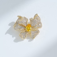Broche papillon de luxe en cuivre et zircon XILIANGFEIZI pour femmes, accessoires de robe de soirée, vente en gros