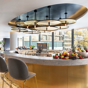 Meubles de bar de luxe personnalisés Comptoir de bar lounge d'hôtel 5 étoiles Table de comptoir de bar ronde et élégante - Product Image 2