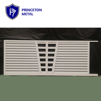 Portail coulissant motorisé double moderne en aluminium avec finition thermolaquée pour villas – Porte principale automatique de qualité