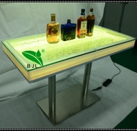 Table de salle à manger/bar lumineuse avec télécommande LED, vente chaude