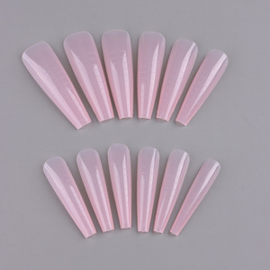 Formes à ongles colorées de différentes formes, moules en silicone pleine couverture pour <span class=keywords><strong>French</strong></span> manucure, embouts à ongles en plastique double forme, <span class=keywords><strong>modèle</strong></span> d'ongles pour construction rapide - Product Image 2