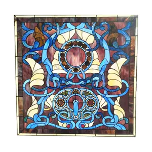 Factory direct supply cheap price tiffany stained glass ceiling dome art decoration from China stained glass suppliers