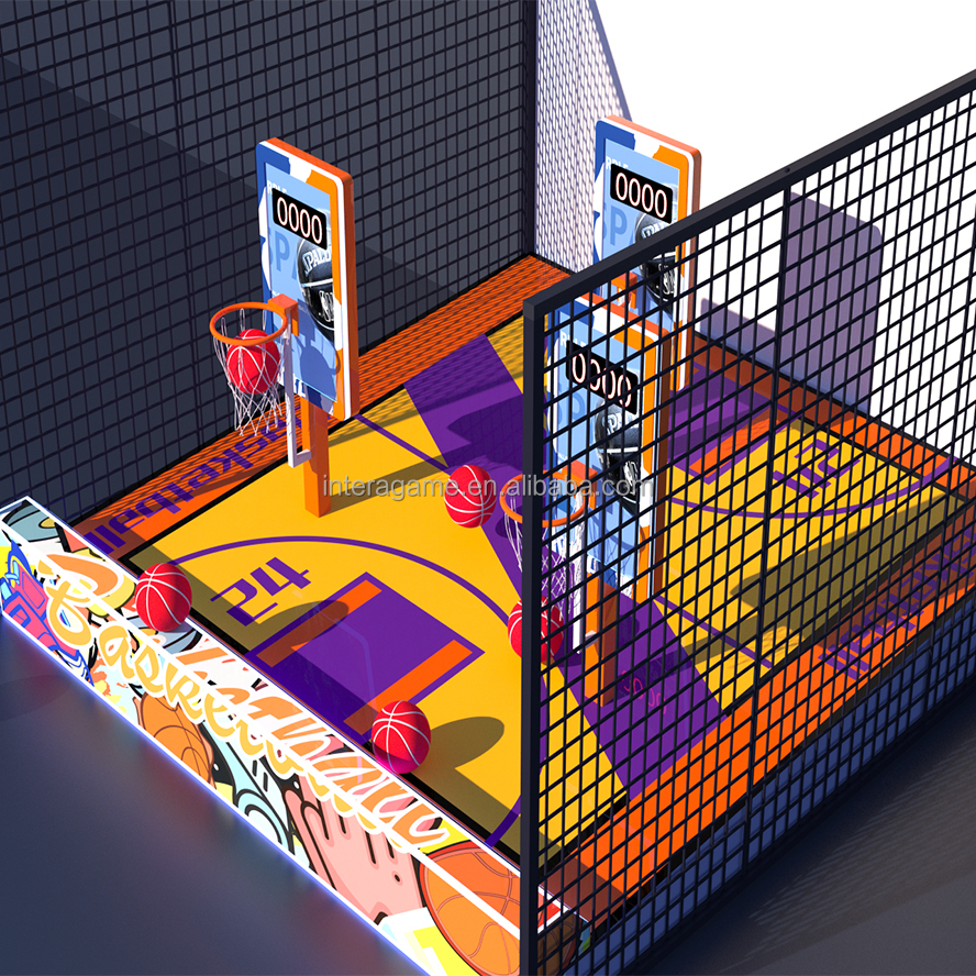 Manufacturer Wholesale Interactive Basketball Arcade Game Machine Basketball Equipment for Kids Indoor Entertainment Centers