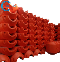 Flotteurs en plastique durs de petit diamètre de HDPE pour la canalisation de dragage flottante de ponton de piscine de barrage de rivière de mer