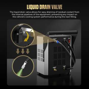 AUTOOL SC301 Kit d'outils pour véhicule Système de refroidissement du radiateur Rinçage Nettoyage Diagnostic Liquide de refroidissement Testeur de pression pour voitures - Product Image 4