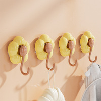 Nouvelle fleur ventouse crochet vide fort sans trace tenture murale poinçonnage gratuit crochet collant amovible réutilisable porte crochets d'aspiration