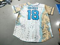 Jersey Softball bisbol kustom dengan kancing penuh ke bawah 1 2 3 gaya dua Bottun Up Jersey Mesh disesuaikan dan celana Putih Hitam