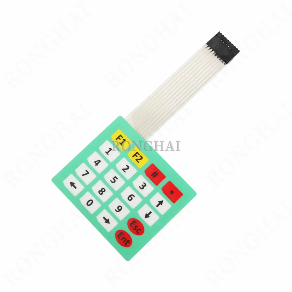 Tombol 20 tombol membran sakelar 4x5 4*5 Key Matrix Array PVC PET Film tipis tombol kontrol Panel membran tombol Keyboard Keypad
