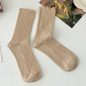 Chaussettes à la cheville en dentelle <span class=keywords><strong>de</strong></span> champignon noir <span class=keywords><strong>de</strong></span> Style japonais coréen pour femmes chaussettes longues pour le printemps été automne hiver récupération post-partum - Product Image 4