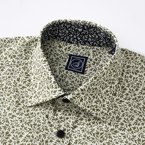 Camisa informal de manga larga a la moda para hombre, 100% algodón, Popelina, cuello vuelto, estampado Digital de un solo pecho, respetuoso con el medio ambiente, otoño - Product Image 2