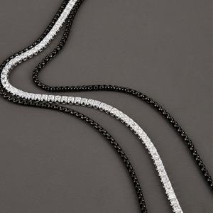 Collares en capas, gargantillas y cadenas de tenis con incrustaciones de circonitas para mujer y niña, joyería de acero inoxidable de moda para mujer, hecho en China - Product Image 4