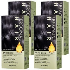 Tonymoly 1N nero copertura per capelli personale per capelli GMP certificata alla moda salone tinture 4 pezzi - Product Image 1