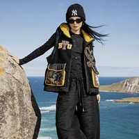 6943/FANMAJIALIE Nouveau design adapté à la tenue urbaine en plein air, style rétro, gilet chaud et ample pour femmes, gilet en duvet