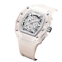 Reloj de Cuarzo Luminoso con Diseño de Barril de Vino, Deportivo, Casual, Personalizado, Transparente, para Hombre, Resistente al Agua, Venta al Por Mayor