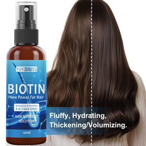 Spray per Capelli 3 in 1 con Biotina a Marchio Privato, Nutriente per il Cuoio Capelluto, Idratante per Capelli e Cuoio Capelluto Secco con Estratti Naturali <span class=keywords><strong>di</strong></span> Piante, Idratazione Duratura - Product Image 1