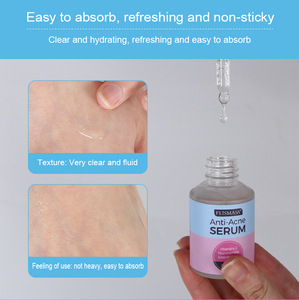 Siero Viso Anti-Acne con Acido Salicilico, Niacinamide, <span class=keywords><strong>Vitamina</strong></span> <span class=keywords><strong>C</strong></span> e Acido Ialuronico, Idratante e Schiarente per <span class=keywords><strong>Pelle</strong></span> Acneica, OEM - Product Image 3