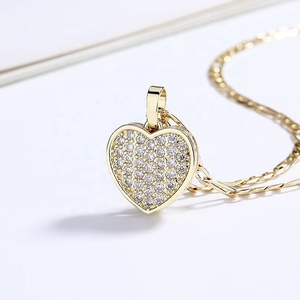 ของขวัญวันวาเลนไทน์และวันแม่ สร้อยคอรูปหัวใจแทนความรัก ขายส่ง ชุบทอง 18K ประดับเพชรซิร์คอน เครื่องประดับแฟชั่นสำหรับผู้หญิง - Product Image 5