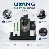 Centre d'usinage vertical CNC VMC855 GSK, machine de fraisage de métaux à 3 axes, pour le traitement des moules, avec 24 outils, bras ATC, usage intensif