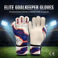 Guantes de Portero de Fútbol Profesionales para Exteriores, Ajustables, con Dedos de Látex de 4 mm, OEM, ODM, Logotipo Personalizado, Color Personalizado, MOQ 10 Pares